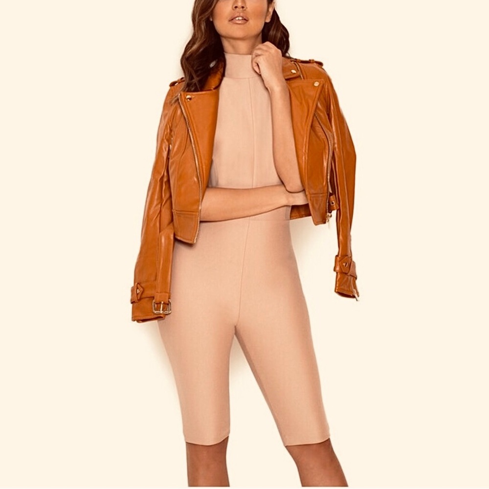 HOUSE OF CB LONDON Diezen Jumpsuit in Tan/Nude Sleeveless